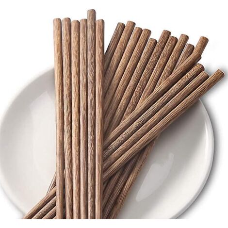 baguette Bois Japonaise 10 Paires De Baguettes Chinoises Rutilisables Sans Cire, Peinture (1/5)