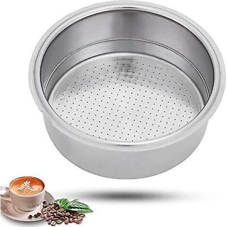 filtre Caf En Acier Inoxydable Pour Deux Personnes, Panier-filtre Pressuris Double Couche De 51 Mm, Panier-filtre Expresso Italien, Adapt Aux M (1/5)