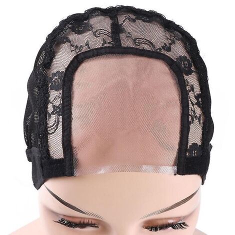 bonnet Perruque Femme Confection Capuchon De Filet Perruque Suisse En Dentelle Suisse De 3"x3" Capuchon De Perruque (noire M 56cm) (1/5)