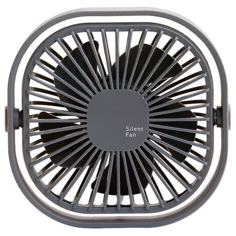 petit Ventilateur De Bureau De Refroidissement (gris), Ventilateur De Bureau Portable Usb Vent Fort, Mini Ventilateur Personnel Muet Rotation 3 (1/5)