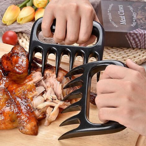 griffes De Dchiquetage - 2 Griffes En Plastique, Noires Pour Dchiqueter La Viande De Porc - Pour Utilisation Sur Le Barbecue, Le Fumoir Ou Le Gril (1/5)