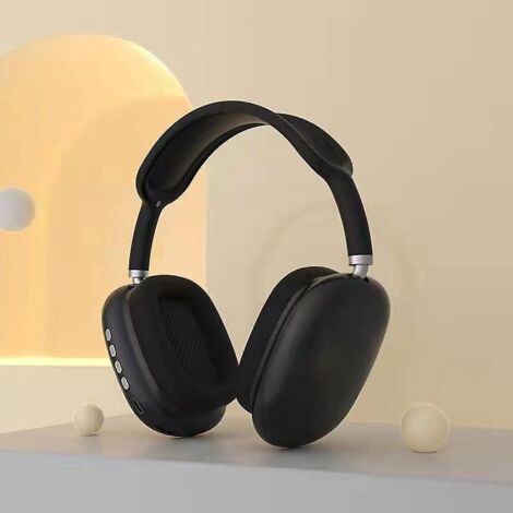 casque Bluetooth Sans Fil, Noir 1pc Microphone Avec Microphone, Autonomie De 50 Heures, Casque Audio Bluetooth, Connexion Multipoint, Pour Pc, Ord (1/5)