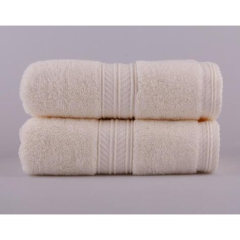 blanc , Lot De 2 Serviettes 100% Coton Premium (1/5)