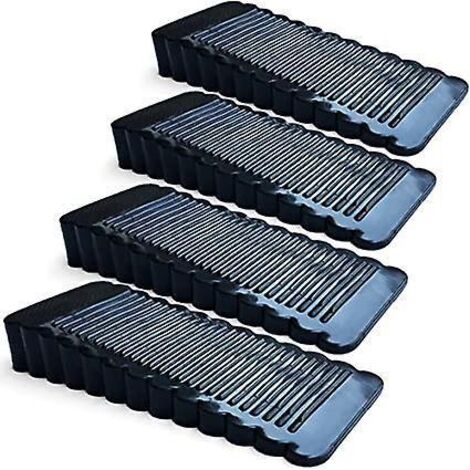 ensemble De 4 Butes De Porte En Caoutchouc Noir, Cales De Porte Haut De Gamme, Butes De Porte Antidrapantes, Butes De Porte En Silicone, Butes De (1/5)