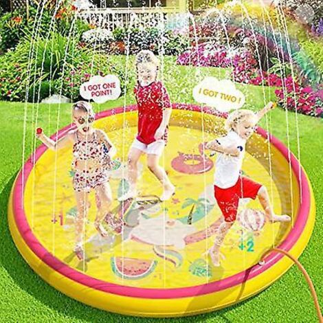 tapis Enfant De Jet D'eau 170cm Pvc Tapis De Pulvrisation D'claboussure D'eau Piscine De Jeux Natte Et Avec Jet Fontaine Pour Enfant,splash Sprink (1/5)