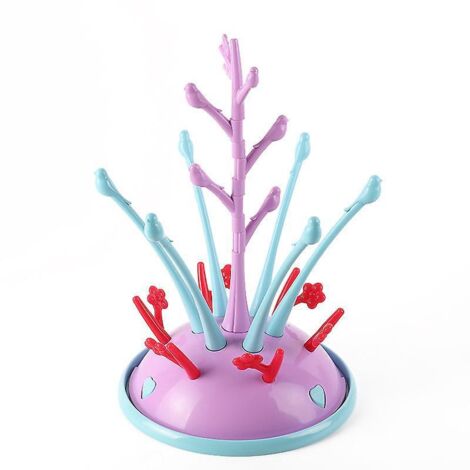 egoutte-biberons Arbre, Grande Capacit 6 Biberons Et Accessoires, Bac De Rcupration Deau Amovible, Pratique, Design Astucieux (1/5)