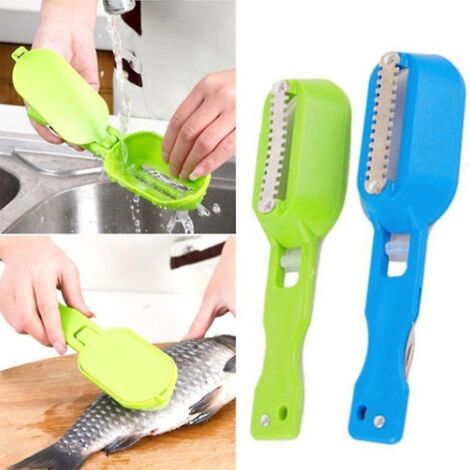 2pcs Couteaux Poisson Racloir Dtruit D'cailles De Poisson Dtartreur Nettoyeur De Poisson Ustensiles De Cuisine En Acier Inoxydable Peelers Outils (1/5)
