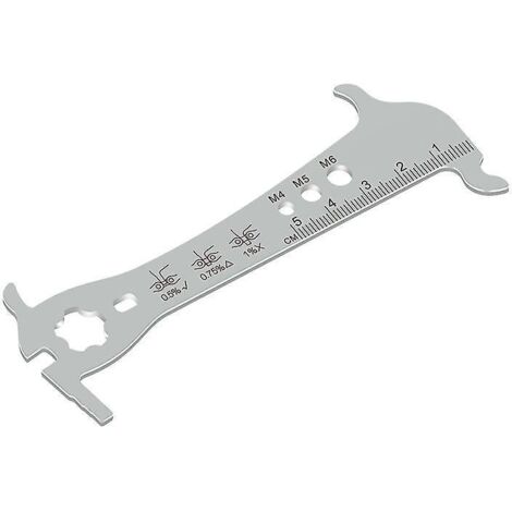 indicateur D'usure De Chane De Bicyclette 1 Pice Outil, Rgle De Rparation, Jauge De Chane En Acier Inoxydable Indicateur D'usure De Chane De Bicyc (1/5)