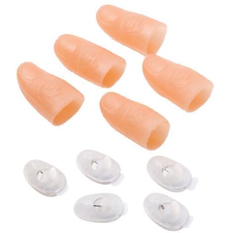 ANNIUP Lampe LED pour Doigt (2 Paquets/4 Pièces) Lumière pour Pouce Lumière Magique pour Doigt Tour de Magie, Faux Doigt, Jouet Outil de Farce pour Halloween
