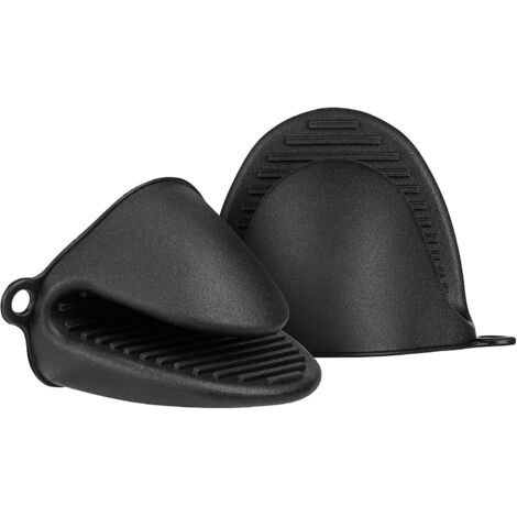 noir-gant Cuisine Silicone - Lot De 2x Gant De Four Manique Antidrapante Rsistante La Chaleur Jusqu' 230c (1/5)