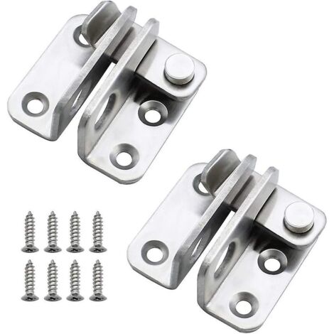 2 Pices Loquet Porte Cadenas Droit Ouvert Moraillon Cadenas Verrou De Porte Pne Petite Antivol Loquet Acier Inoxydable Avec 8 Vis Minuscule Fermo (1/5)