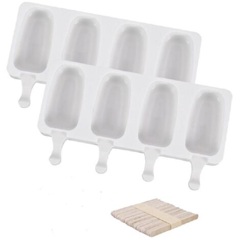 moules Glace Silicone,moule Cake,2pcs Baton De Glace,glace Maison Popsicle,sans Bpa Moule Glace Antiadhsif Rutilisable (1/5)