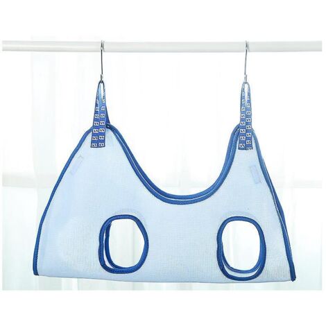1pcs Hamac Toilettage Pour Chiens Et Chats, Bleu (m) Kit De Hamac De Toilettage Pour Animaux De Compagnie, Tissu 3 Couches Avec Boucle De Toiletta (1/5)