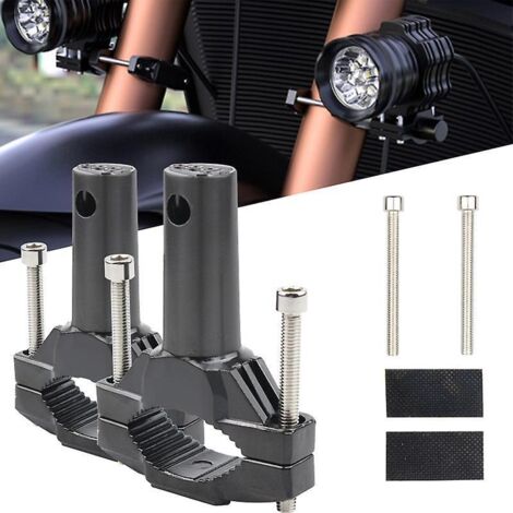 2 Pices Support De Phare De Moto Pinces De Montage De Lumire Tout-terrain Supports D'extension De Projecteur Pour Pare-chocs De Moto Universel (1/4)