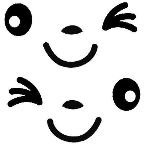 6pcs (noir) Autocollants Pour Rtroviseurs De Voiture, Motif Smiley Clin Dil, Amusants, Mignons Et Joyeux (1/5)