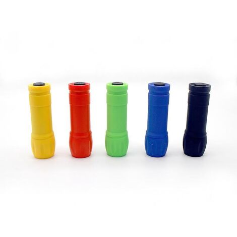 mini Lampe De Poche  Lampe Torche Lot De 5 Antidrapant Dsign Portable Pour Enfants Et Adultes - Lumire Blanche Revtement  [classe Nergtique G] (1/5)