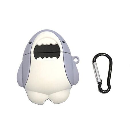 coque En Silicone Airpods (requin) Pour Apple Airpods 1 Et 2, Motif Animal Mignon, Sans Couteurs (1/4)