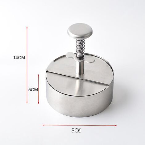 presse Burger, 304 Acier Inoxydable Presse Hamburger, Ajustable Presse Viande Pour Burger, Facile Utiliser, Antiadhsive Presse Hamburger Pour (1/3)