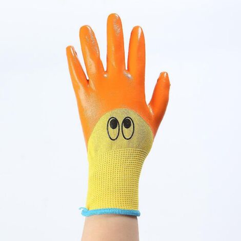 pour Les Enfants:1 Paires De Gants De Travail (avec Revtement De Paume) En Tissu Extensible, Pour Le Jardinage Et Plus (1/5)