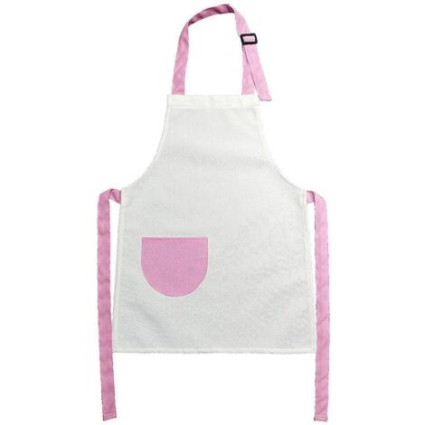 couleur Rose 4736cm Mignon Poche Rglable Enfants Tablier Coton Chanvre Enfants Dessin Jouer Tablier (1/5)