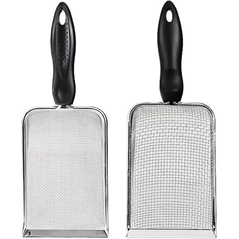 2pcs-pelle Sable Pour Reptiles En Acier Inoxydable Maille Fine Pour Terrarium, Substrat De Litire, Pelle D'angle Pour Reptiles, Pelle Sable Bar (1/5)