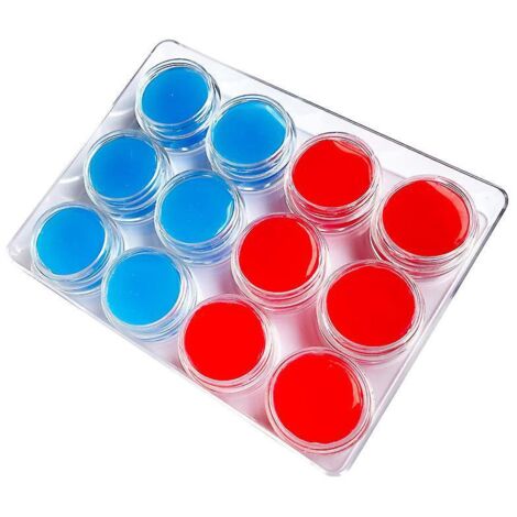 12pcs Cire De Peinture De Diamant Rouge Et Bleu, Colle D'art De Diamant Pour La Peinture De Diamant, Bote De Cire D'art De Peinture De Diamant De (1/5)