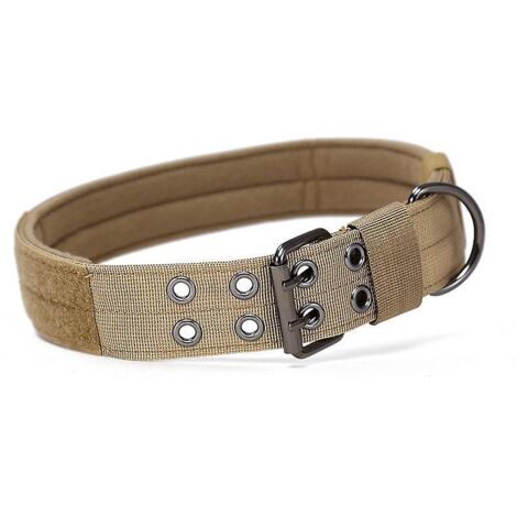 (xl, Brun)collier De Chien Tactique, Militaire Collier Rglable Nylon Chien Pour Chiens De Taille Moyenne Grand Entranement (1/5)