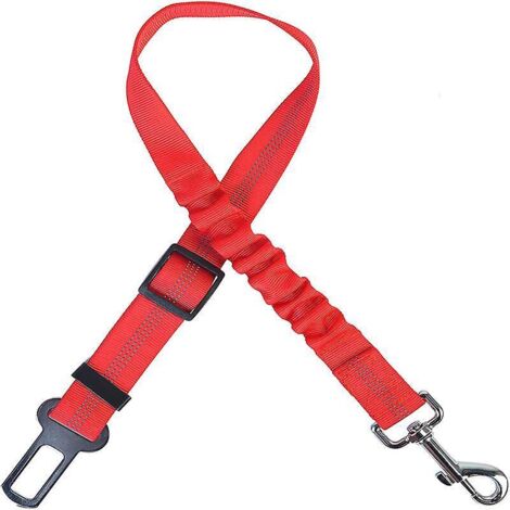 ceinture De Scurit Pour Chien De Voiture (rouge), Ceintures De Scurit De Qualit Suprieure Pour Chiens, Chats, Animaux De Compagnie, Sangles Lastiq (1/5)