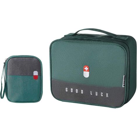 2 Pices Familial Bote Mdicaments, Familial Premiers Secours Portable Bote Mdicale, Premier Secours Portable Sac D'urgence Mdical, Pour Les Dplace (1/5)