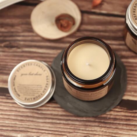 coffret De Bougies D'aromathrapie Poire Anglaise Et Freesia 3 Pices, Bougies En Cire De Soja Naturelle Pour L'aromathrapie, Le Bain Et Le Yoga, Ch (1/3)
