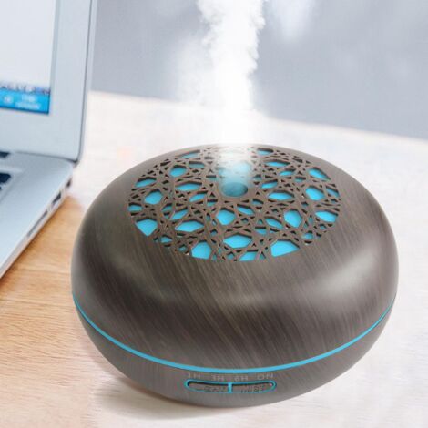 grain De Bois Noir 550ml Diffuseur Huiles Essentielles Avec Tlcommande, Humidificateur Diffuseur D'huile Essentielle Electrique Pour Maison, Burea (1/5)