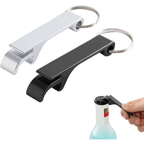 ouvre-bouteille Porte-cls (lot De Deux Noir + Argent), Ouvre-bouteille Porte-cls Porte-cls Poche Porte-cls Petit Bire Ouvre-bouteille Quotidien Po