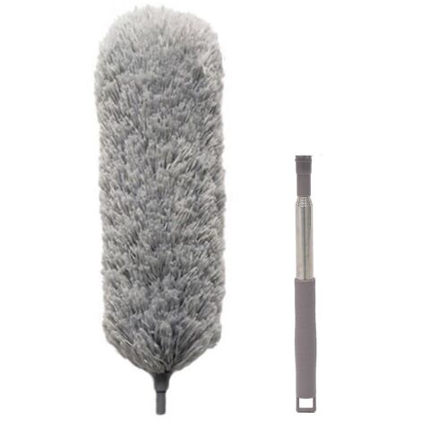 plumeau Rtractable (1,3 M Gris), Plumeau En Microfibre Rtractable En Acier Inoxydable Avec Housse Rsistante Aux Rayures, Idal Pour Nettoyer Les To (1/5)