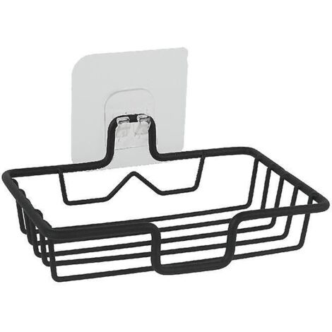 porte-savon Mural Adhsif Pour Douche Et Salle De Bain Noir 1 Pice , Acier Inoxydable, Noir (1/5)