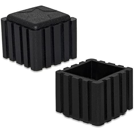 lot De 10 Housses De Meubles Carres Antidrapantes En Caoutchouc Synthtique, Noir, 20 X 20 Mm (1/5)