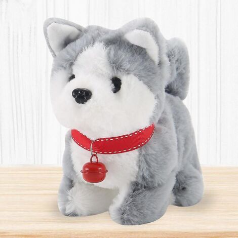 jouet Lectronique En Peluche Husky 1pc - Marche, Aboiement, Queue Qui Remue, Tirement, Animal De Compagnie Pour Enfants (chien D'alaska) (1/4)
