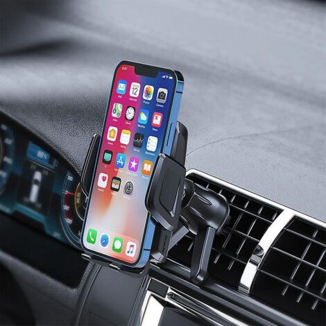 support Telephone Voiture,porte Smartphone Voiture Grille Aration Pare Brise Tableau De Bord (1/4)