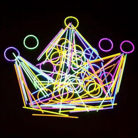 colors - 100 Btons Lumineux, Diffrents Bracelets Lumineux Pour Le Carnaval, La Fte (1/4)