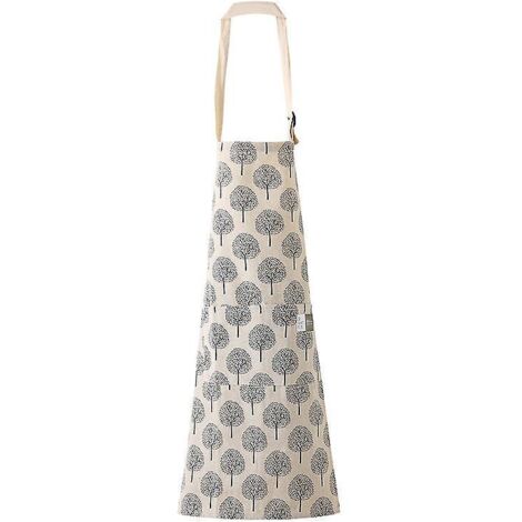 un Tablier Pour Femme Beige, Un Tablier De Chef, Un Tablier Pour Femme, Un Tablier De Cuisine En Coton, Avec Une Sangle De Cou Rglable, Utilis Pou (1/4)