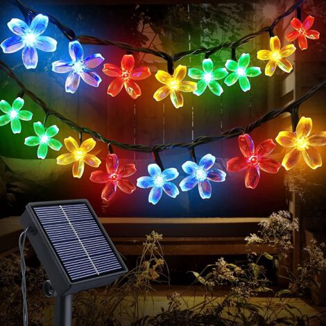 solar Powered Fairy Lights, 12m 100 Led Cherry Blossom Christmas Lights Waterproof 8 Modes Decoration Light For Outdoor Indoor Garden Patio Patio (1/5)