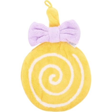 jaune Absorbant Adorable Toison Dessin Anim Cuisine Schage Doux Pour La Peau Mignon Pour Essuyer Chambre Chenille Corail Serviettes Sches Avec Sus (1/5)