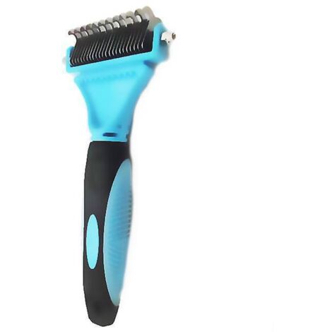 brosse Bleue Pour Chien, Brosse D'pilation, Brosse Infrieure, Peigne Pour Chien, Brosse Infrieure Pour Paissir Les Poils Moyens Longs (1/5)