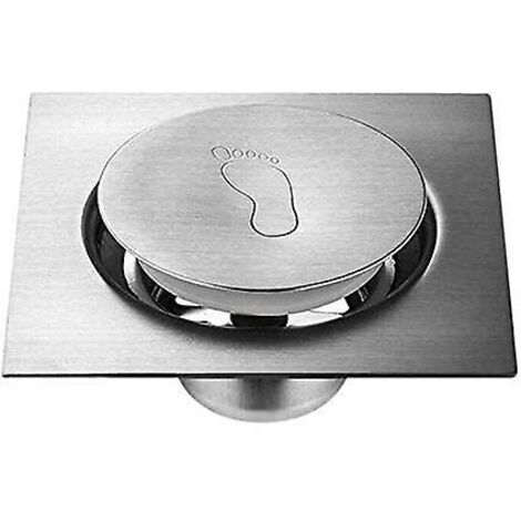 drain De Sol De Type Presse Drain De Sol Pdale Drain De Sol Au Sol Douche Carre Couverture De Salle De Bain 10x10cm Drain De Sol (1/5)