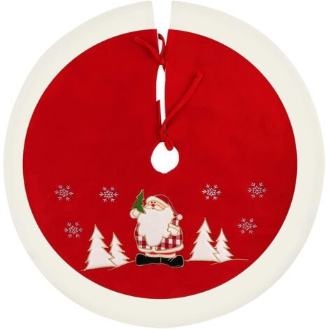 round Christmas Tree Skirt Christmas Tree Cover Christmas Tree Cover Christmas Tree Needle Protection Red (1/5)