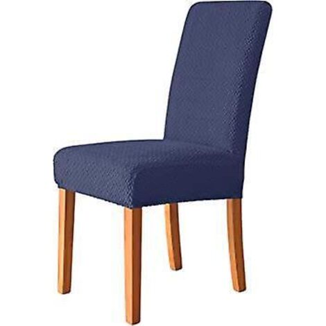 bleu Marin Housse De Chaise, Doux Et Extensible Couverture De Chaise De Salle Manger, Trs Facile Nettoyer, Bouquet, Htel, Dcor De Restaurant,set (1/5)