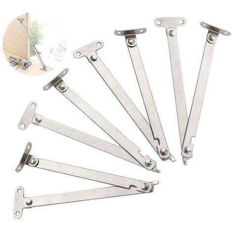 charnire Meuble 4 Pcs Charniere Ascenseur En Metal Support Charniere Meuble Rglable Charni Pliante Argent Pour Porte Placard Fnetre (1/5)