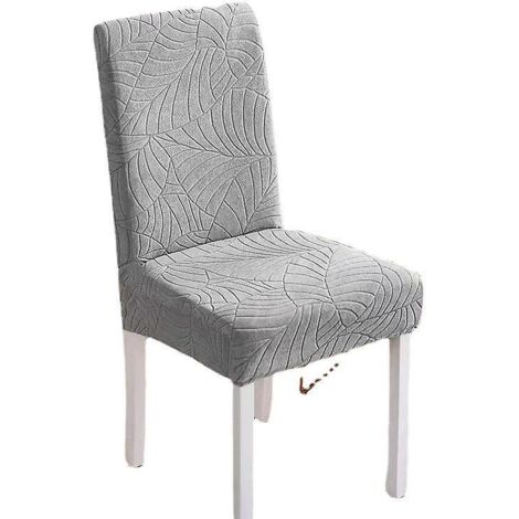 (gris Clair, 1pcs) Housse De Chaise Salle Manger,housse De Chaise Extensible,housse De Chaise Universelle Lavables,moderne Jacquard Couverture De (1/5)