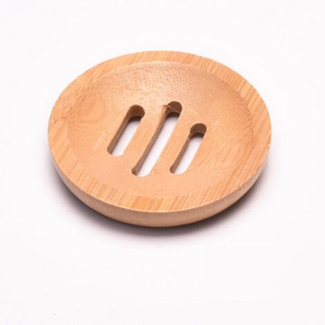 un Porte-savon Rond En Bambou, Porte-savon Main En Bois, Utilis Pour Le Stockage De Savon Ou D'ponge (1/5)