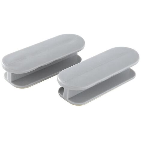 un Ensemble De 2 Poignes De Meubles En Plastique Gris, Poignes De Porte, Poignes De Porte Autocollantes Dgagement Rapide Pour Fentres, Portes Et (1/5)