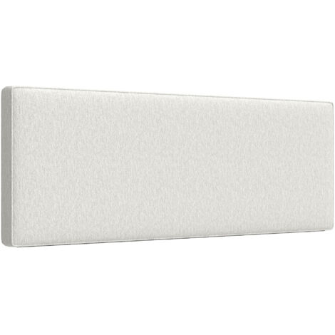 Tête de lit rembourrée à monter sur pied, 160 x 60 cm, housse en tissu crème, design moderne pour chambre (1/5)